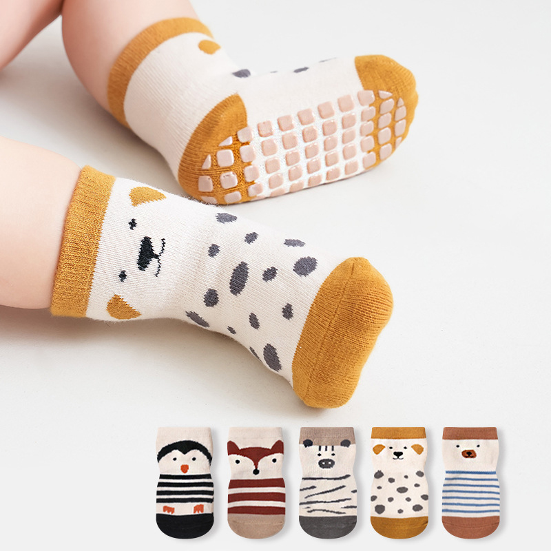 Unisex Baby Socks Non Slip - Modne dziecięce skarpetki podłogowe uroczy wzór