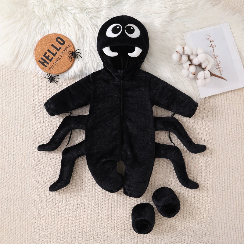 Cotton Baby Onesies Zipper - Czarny pajacyk dla noworodka w kształcie
