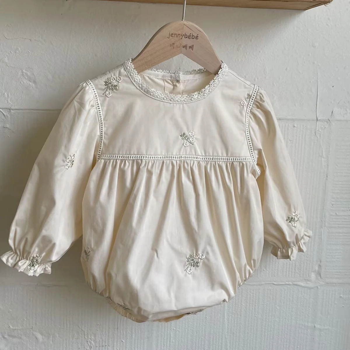 Dziewczynek haftowany kwiatowy – Newborn Baby Girl Romper Floral recenzja i cena