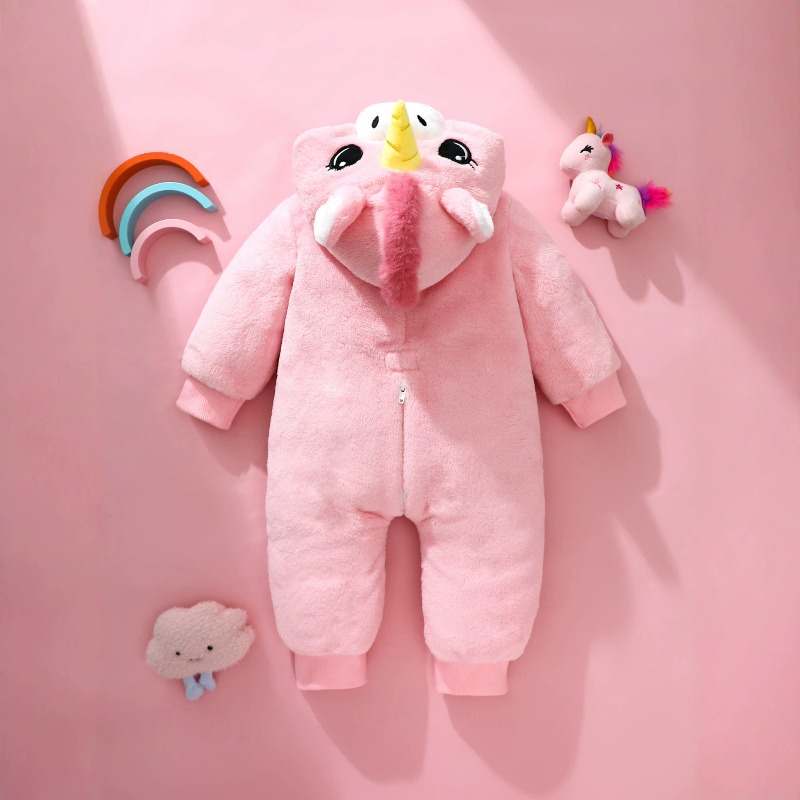 Różowy kombinezon z kapturem d – Cotton Baby Onesies Zipper recenzja i cena