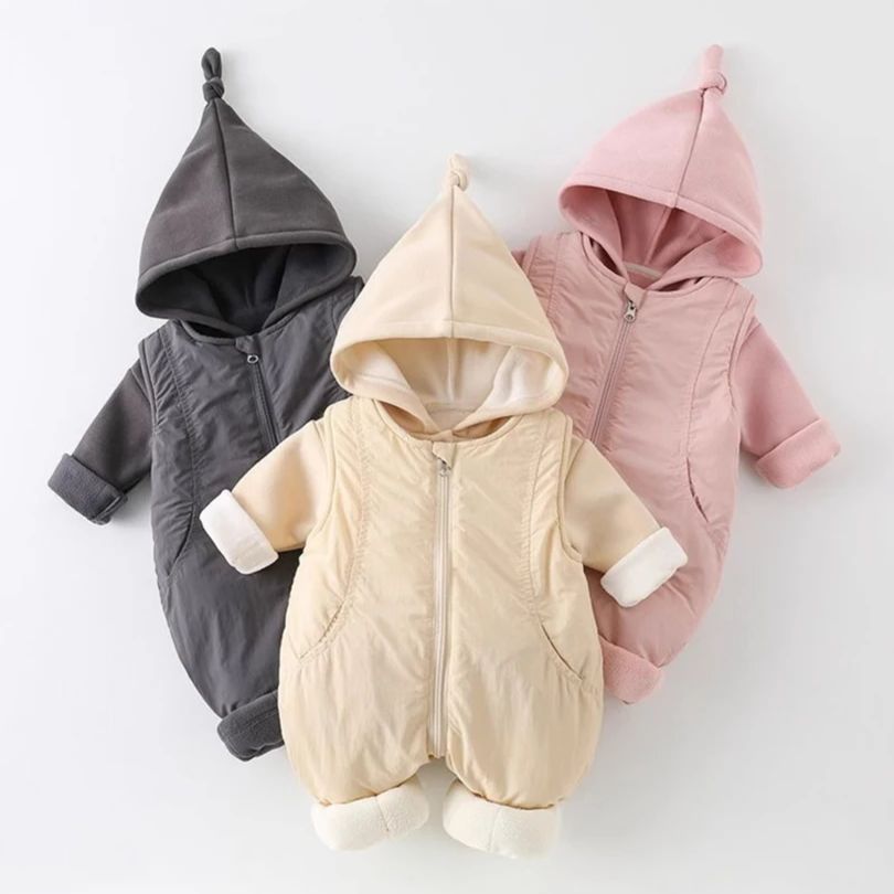 Zimowy, gruby, bawełniany paja – Cotton Baby Onesies Zipper recenzja i cena
