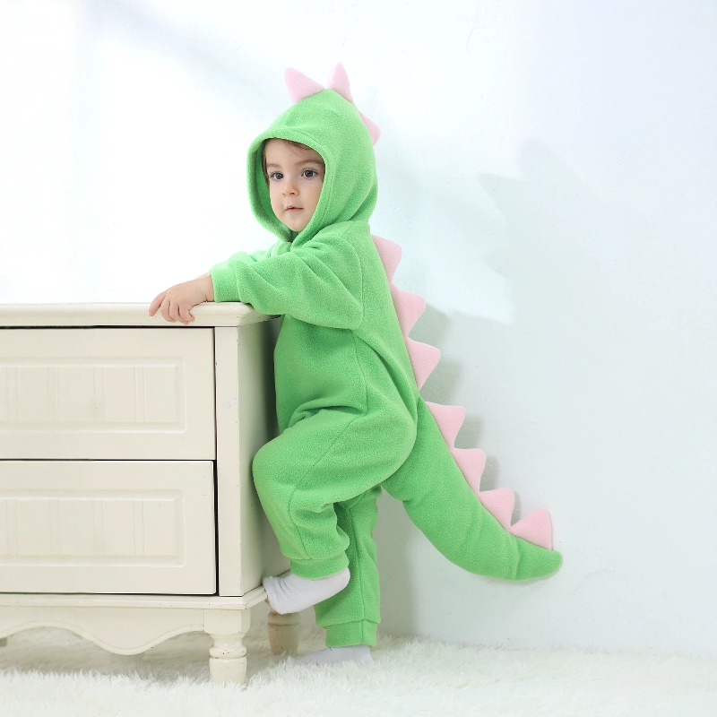 Zielony kombinezon z kapturem  – Cotton Baby Onesies Zipper recenzja i cena