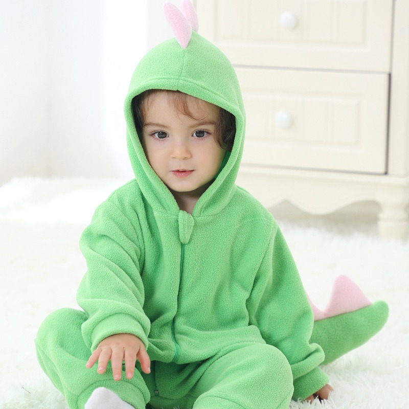 Zielony kombinezon z kapturem  – Cotton Baby Onesies Zipper recenzja i cena