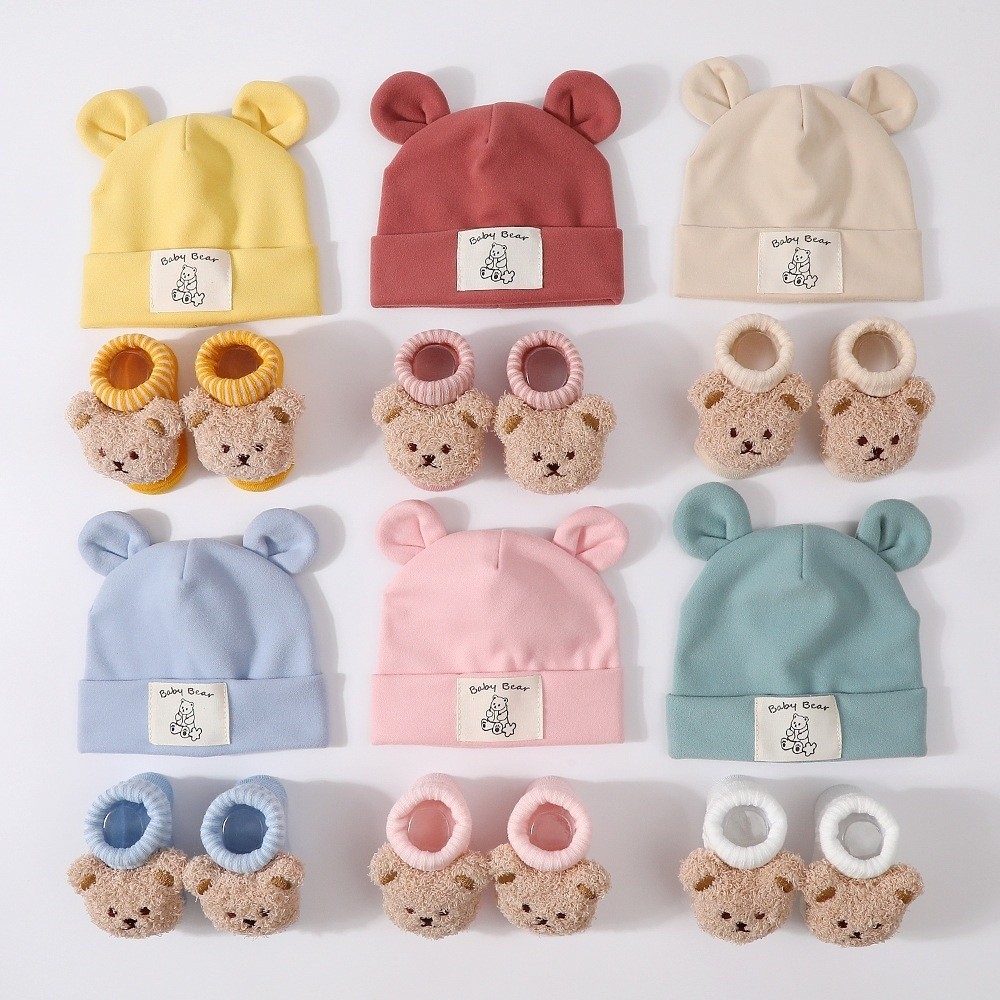 2 szt./zestaw: bawełniany zest – Infant Beanie Hat With Ears recenzja i cena