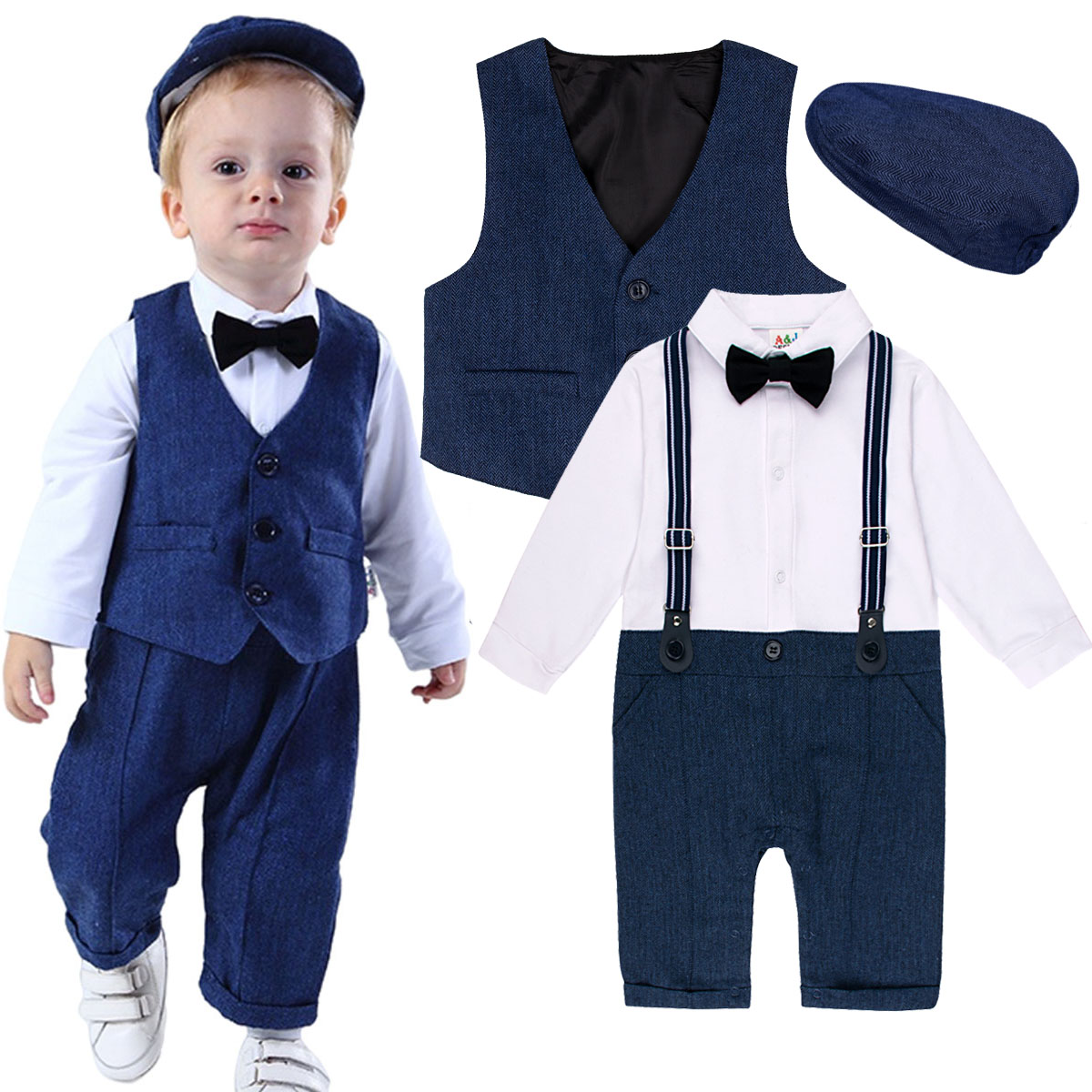 Ubranka dla niemowląt chłopców – Baby Boy Suit Set Baptism recenzja i cena